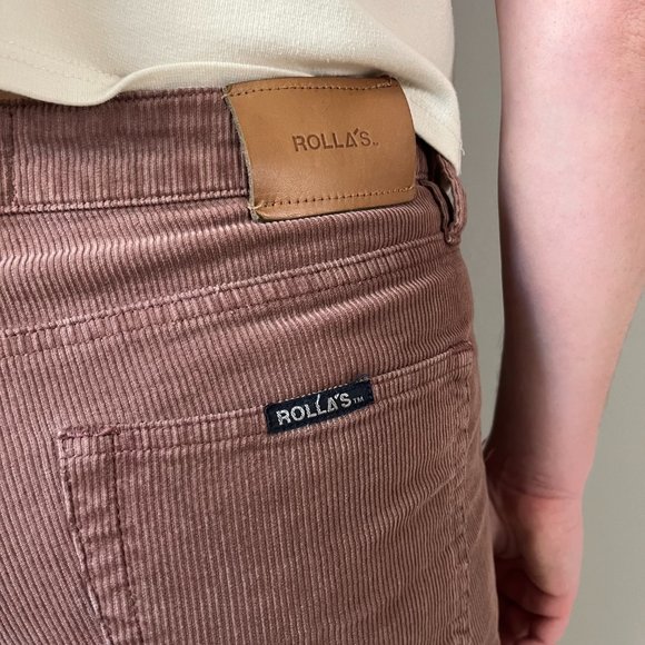 Rollas relaxo cords dusty pink cropped cordouroy pants - Picture 9 of 10